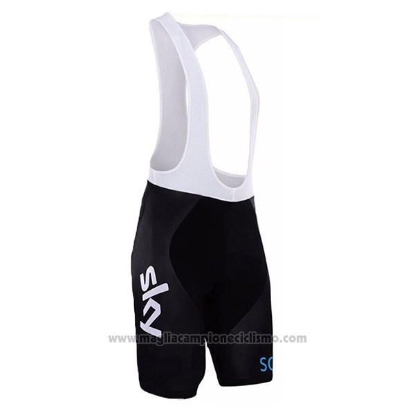 2017 Abbigliamento Ciclismo Sky Campione Spagna Manica Corta e Salopette